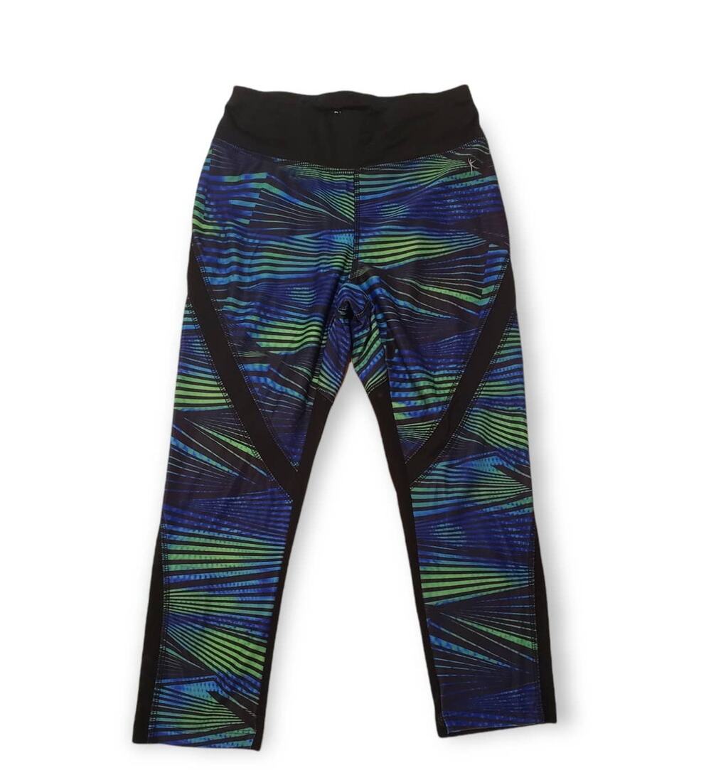 Danskin Now Multi Colored Workout / Yoga Cropped Leggings w. Pocket Inside